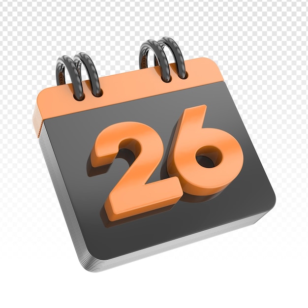 Calendar 3d of day render