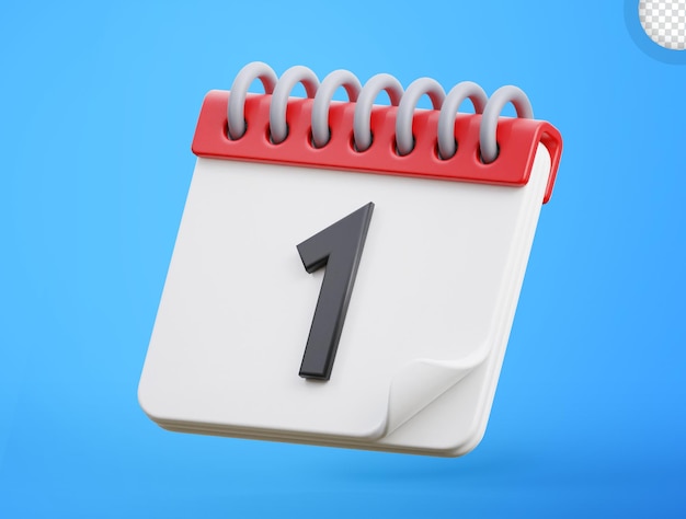 Calendar 3d icon illustration