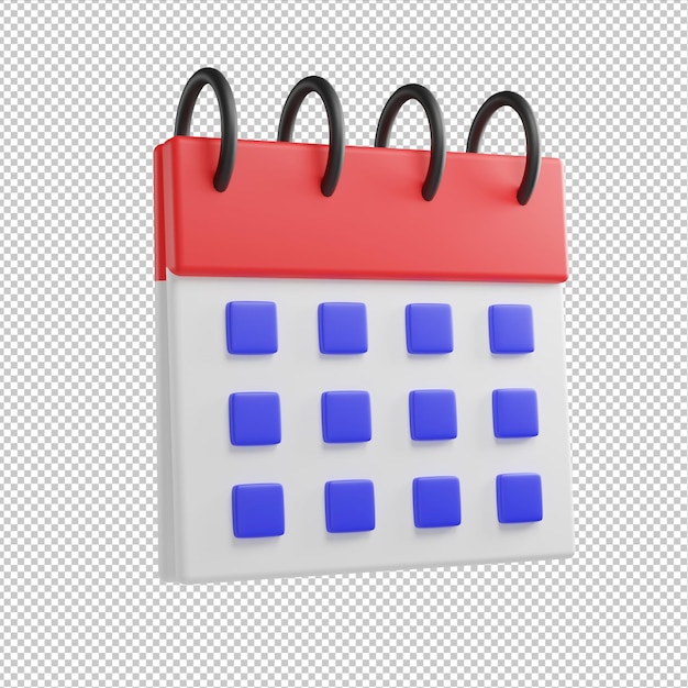 PSD calendar 3d illustration