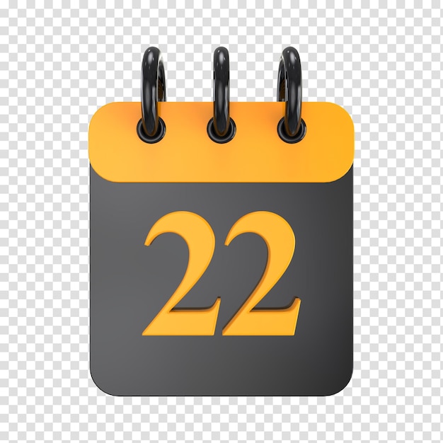 Calendar 3d render isolated