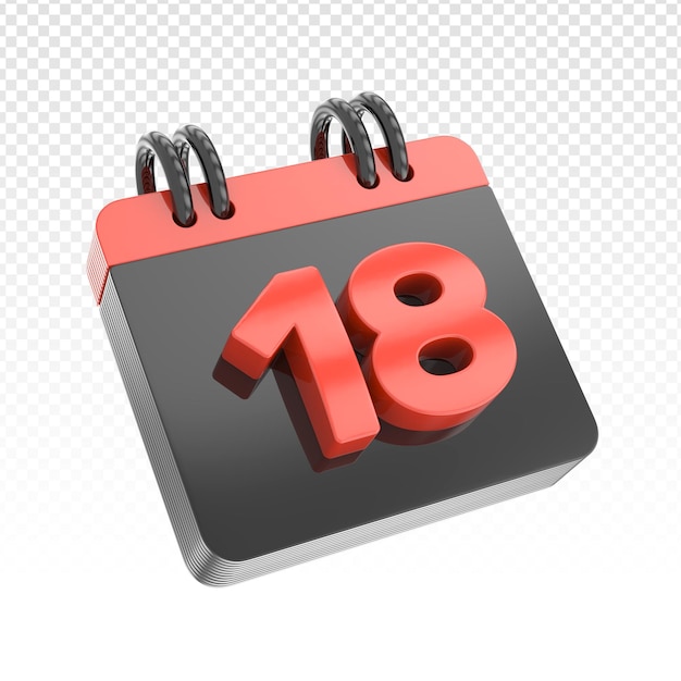 Rendering 3d del calendario