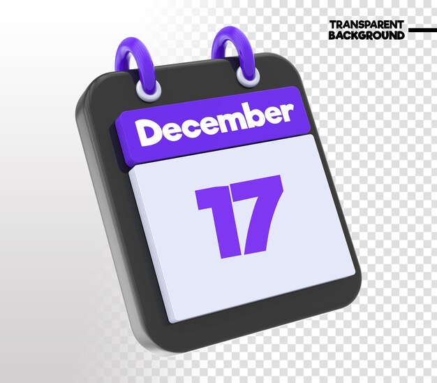 PSD iconica di rendering 3d del calendario