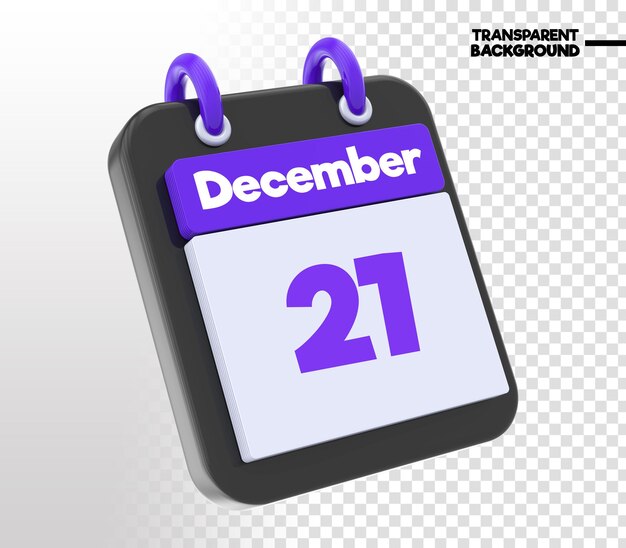 Calendar 3d rendering icon