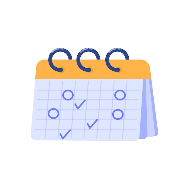 PSD calendar date icon illustration