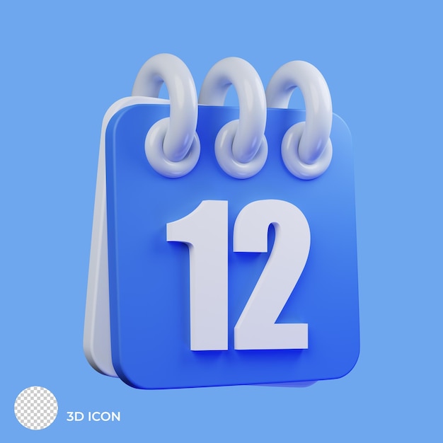 PSD calendar ecommerce 3d icon