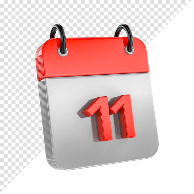 PSD calendar icon isolated 3d render illustration