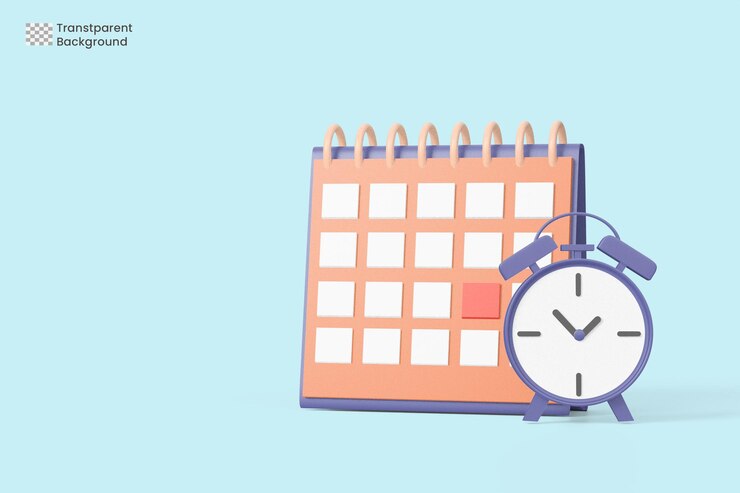 Calendar icon symbol and alarm clock at least cartoon style design.