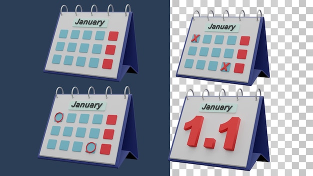 PSD illustrazione del calendario