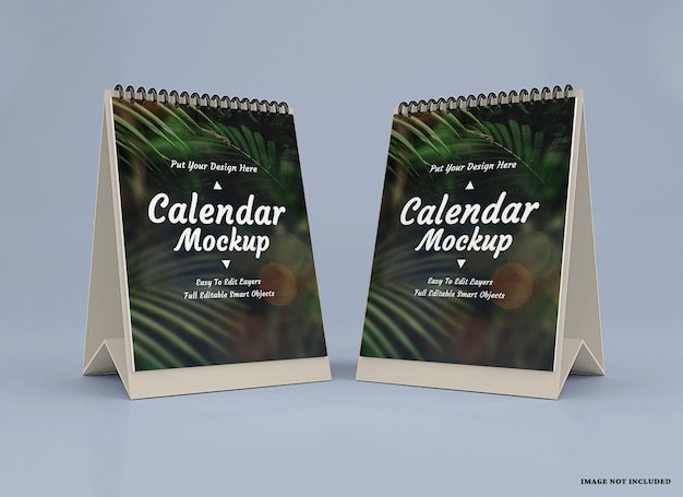 Calendar mockup design isolated design isolated