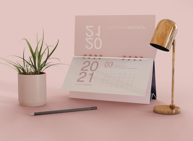 Mockup del calendario