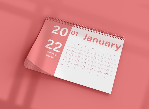 Mockup del calendario