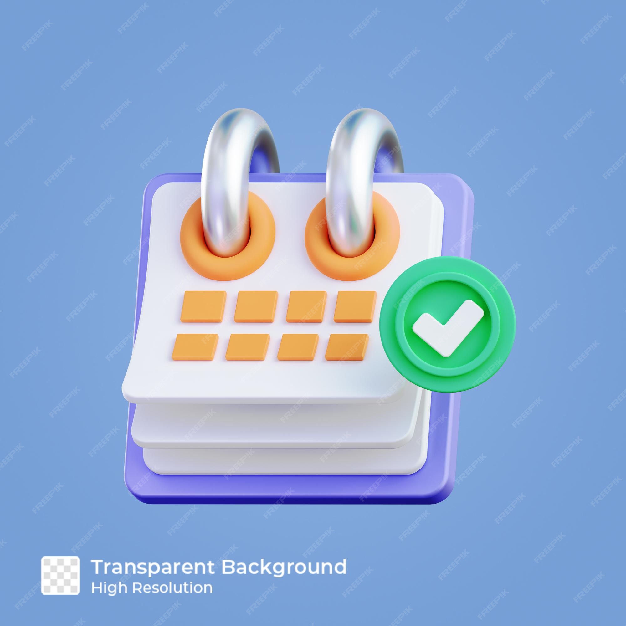 Premium PSD Calendar schedule icon 3d render illustration isolated