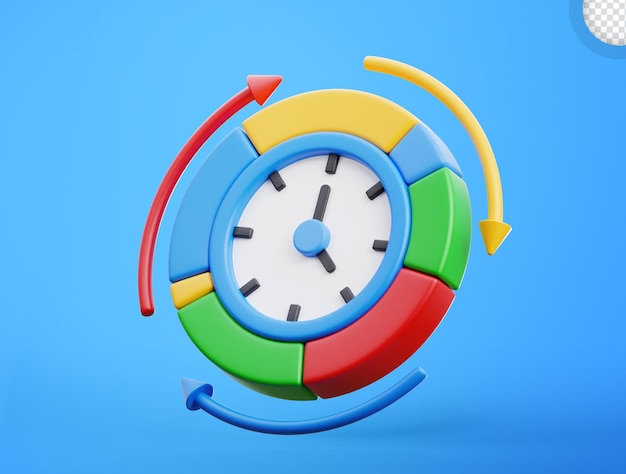 PSD calendar time 3d icon illustration