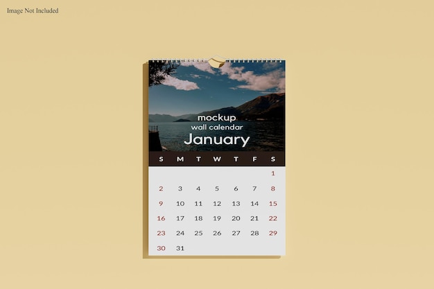 Mockup di calendario da parete