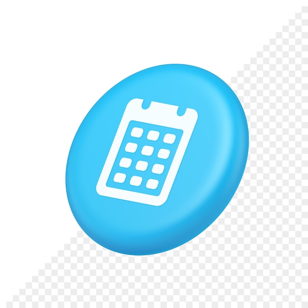 일정 웹 앱 버튼 디자인 의제 회의 마감 시간 관리 3d 아이소메트릭 현실적인 아이콘