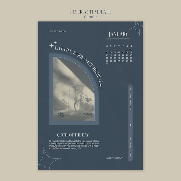 Calendars flyer design template