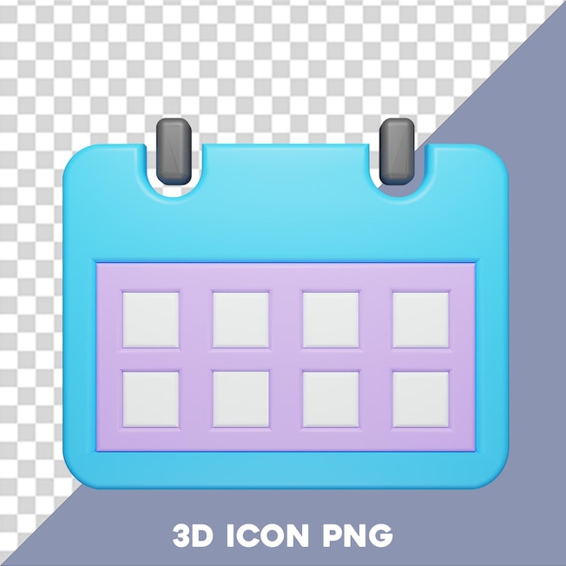 PSD 달력 아이콘 3d png