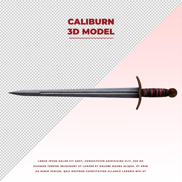 PSD caliburn sword weapon model