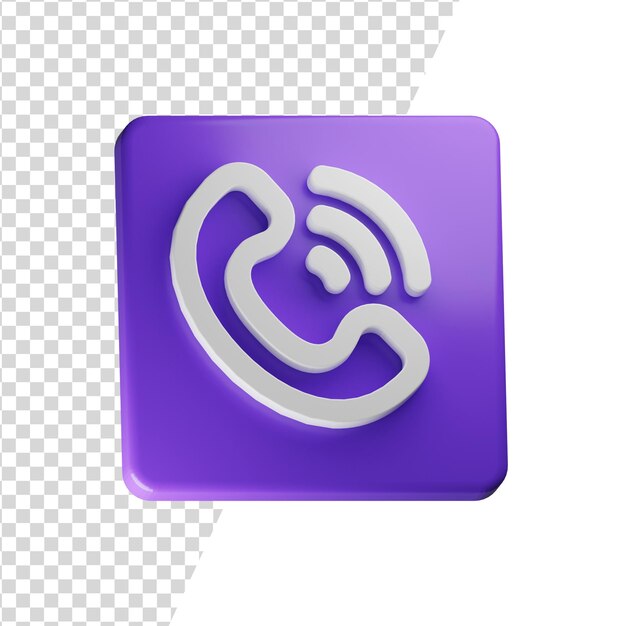 Call 3d icon rendering isolated concept 