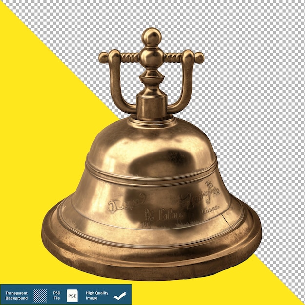 PSD call bell isolated on transparent or white background minimalist design transparent background png