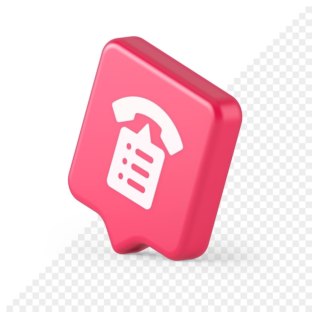 PSD call phone book contact list button cyberspace friends information communication 3d speech bubble icon