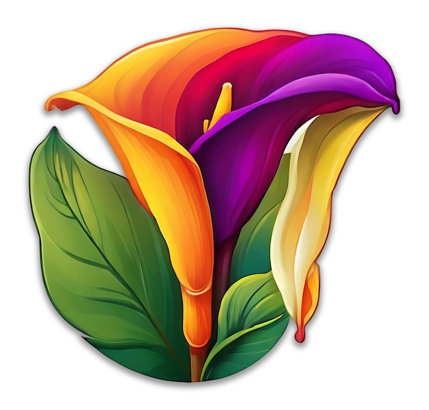 PSD calla lily flower дизайн логотипа psd