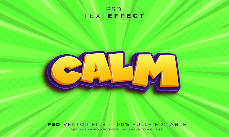 PSD calm3dpsdtexteffect