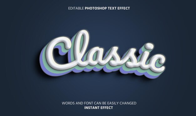 Calssic Text Effect Editable