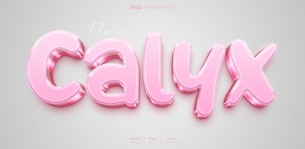 Calyx 3D editable text effect