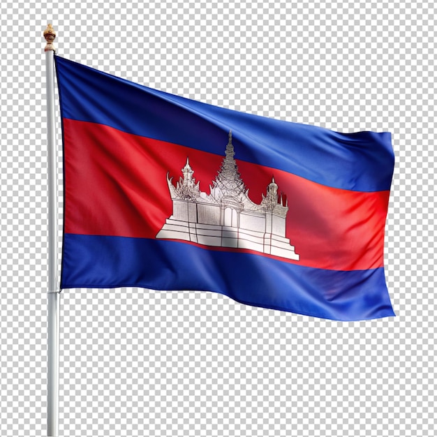 PSD cambodia flag on transparent background