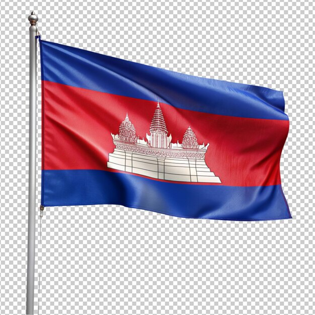 PSD cambodia flag on transparent background