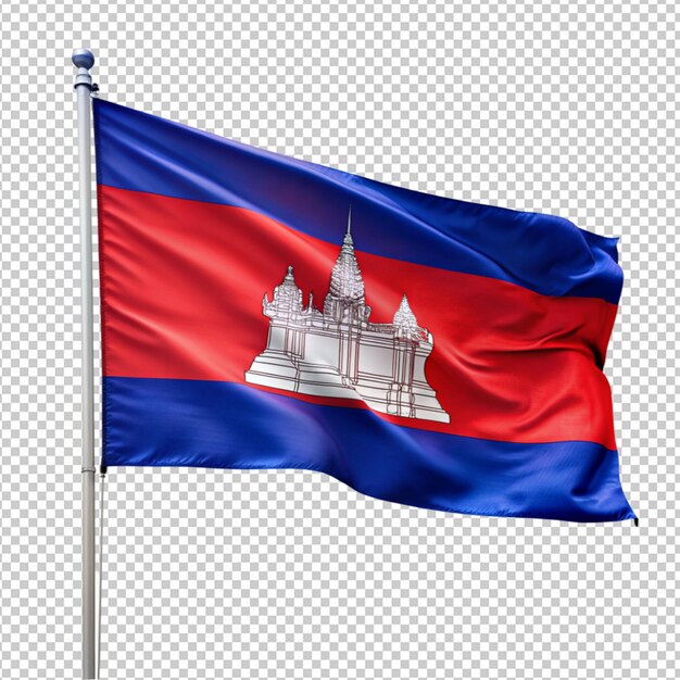 PSD cambodia flag on transparent background