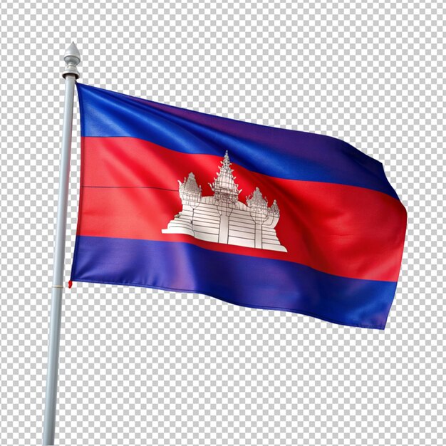 PSD cambodia flag on transparent background