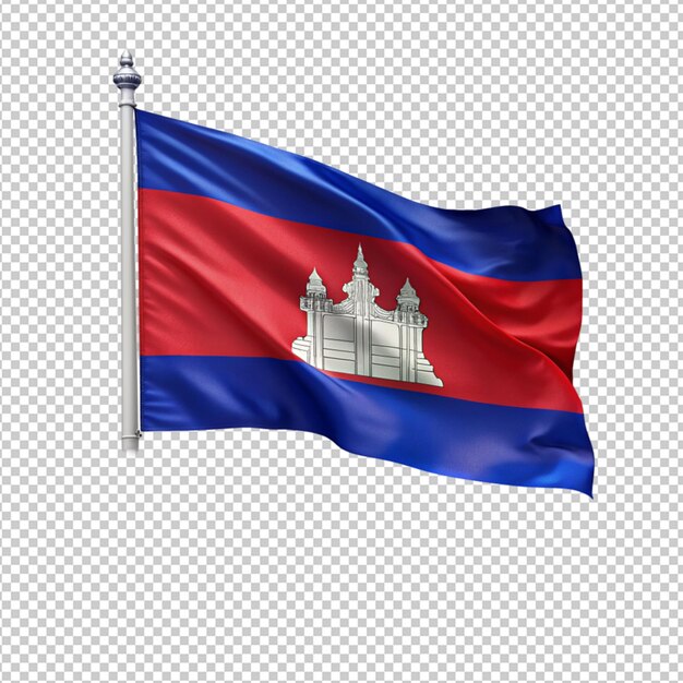 PSD cambodia flag on transparent background