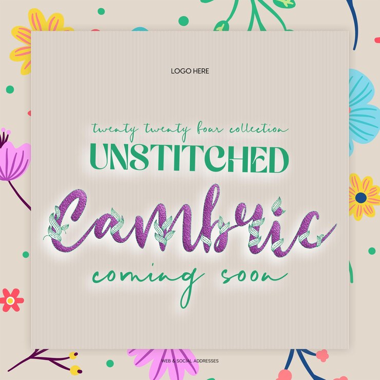 PSD 브릭 unstitched 컬렉션 2024 곧 출시 프리미엄 직물 기다리고