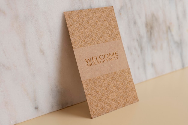 PSD camel and nude visit card mockup