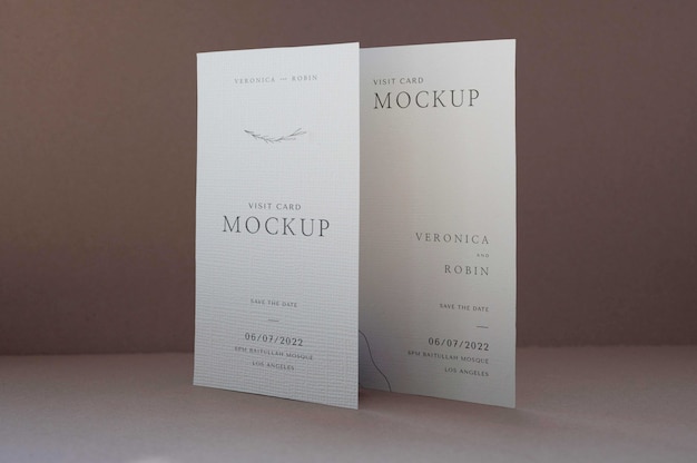 PSD camel and nude visits card mockup