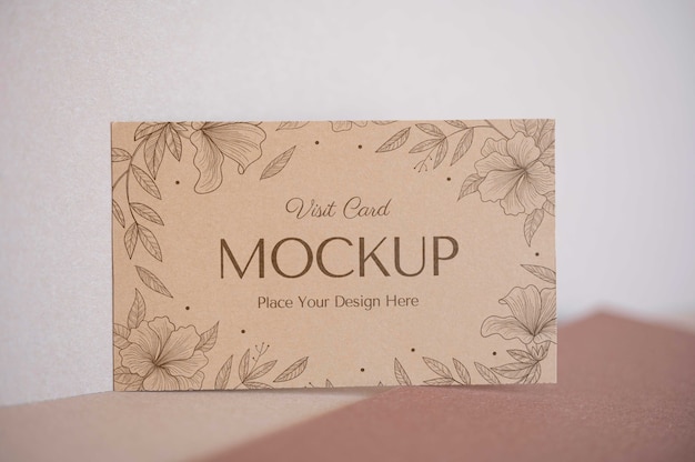 PSD camel and nude visits card mockup