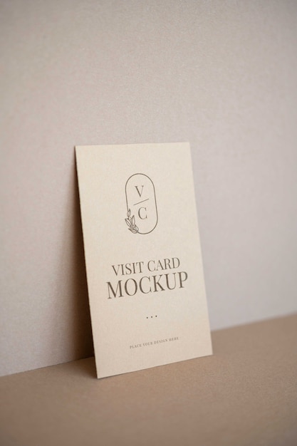 Camel and nude visits card mockup