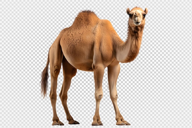 camel side view isolated png camel isolated on transparent background generative ai
