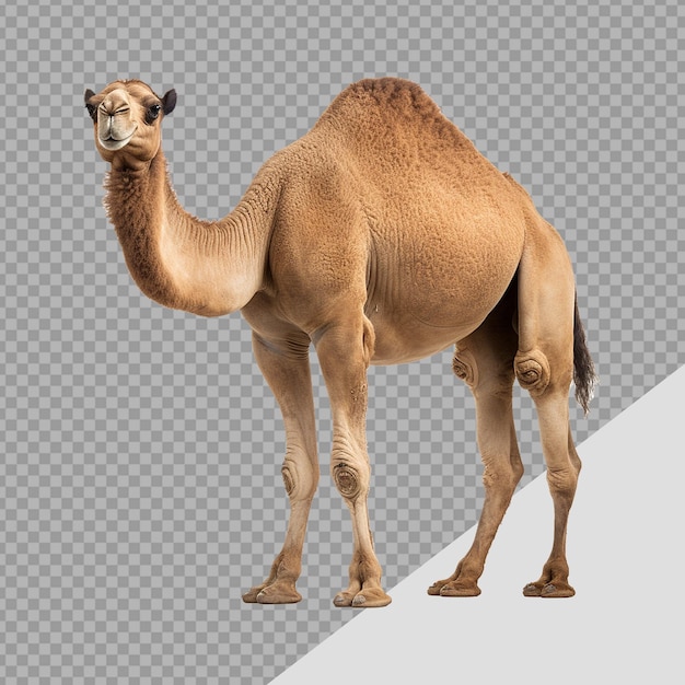 PSD camel walking front view isolated on transparent background png