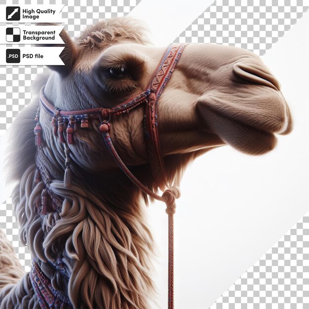 PSD a camel with a brown head and a black and white background