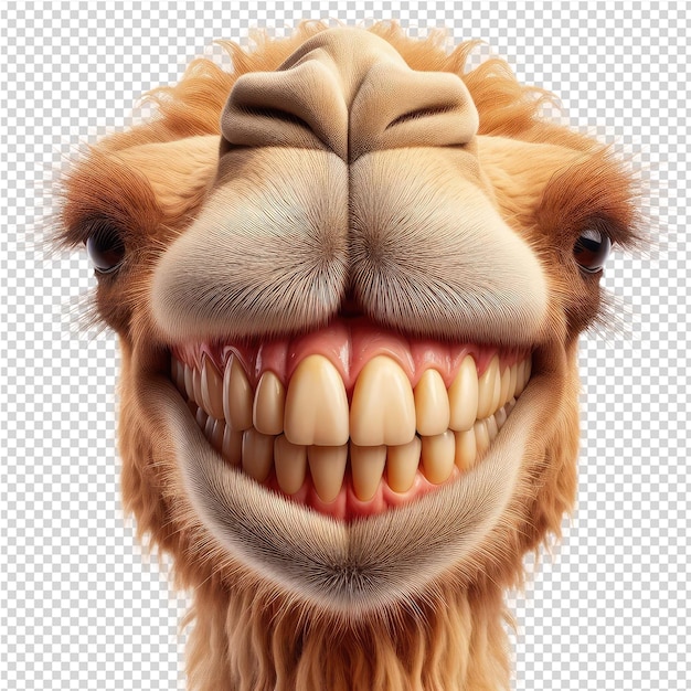 A camel with a smile on its face and the words  yak  on the bottom