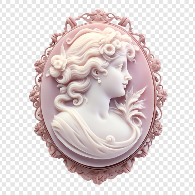 PSD cameo isolated on transparent background