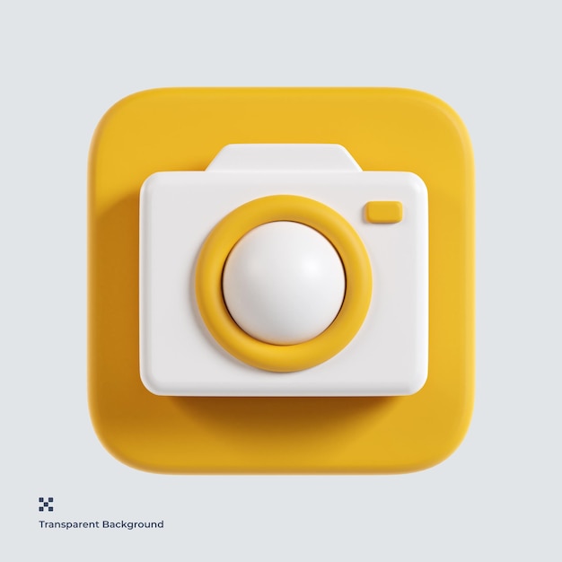 Camera 3d icon illustration