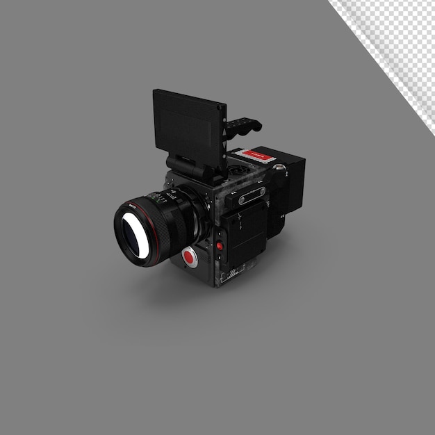 PSD camera 3d illustratie met transparante achtergrond