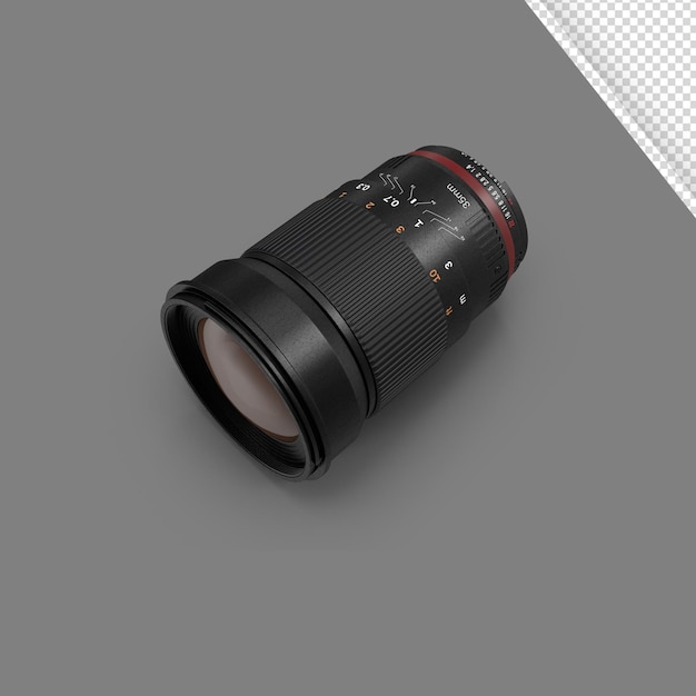 PSD camera 3d illustration with transparent background