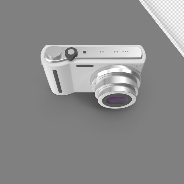 Illustrazione della fotocamera 3d con sfondo trasparente