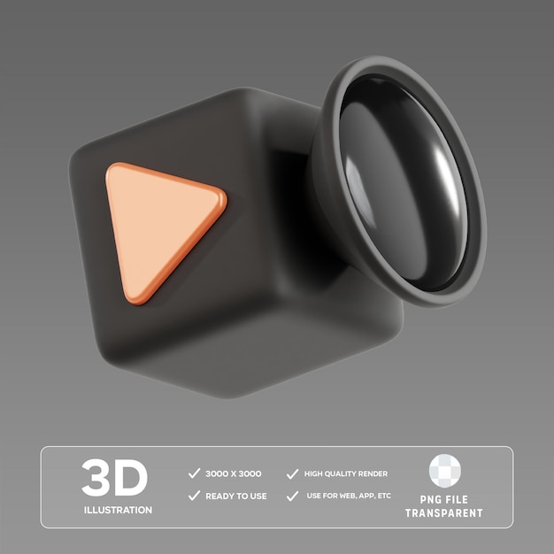 camera 3d illustration