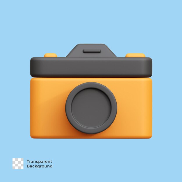 PSD illustrazione dell'icona di rendering 3d della fotocamera